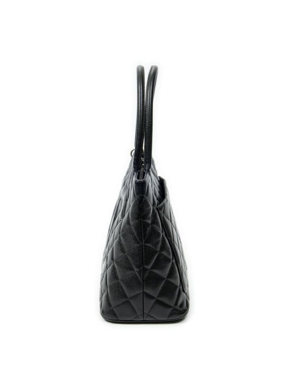 ★SOLD★ Chanel Timeless Medallion Tote Black Quilted Caviar Leather - Picture 3 of 10